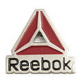Штампованный значок серебрянного цвета REEBOK